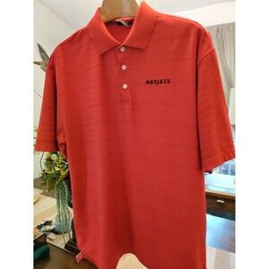 Men's Size Extra Large Red Net Jets Polo